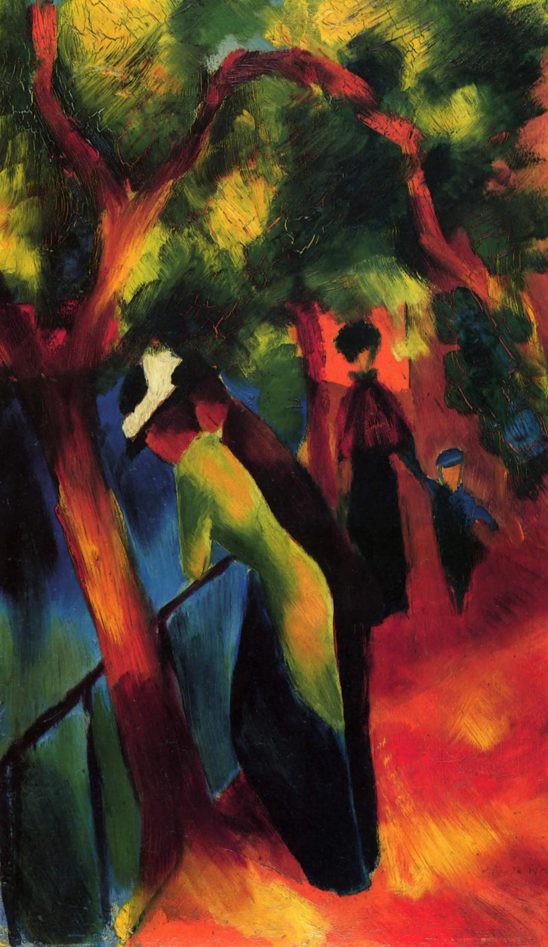 Passeggiata soleggiata - August Macke