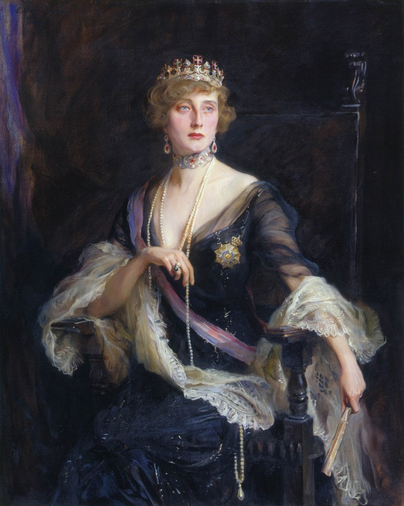 Auguste Victoria, regina del Portogallo, in esilio - Philip de Laszlo