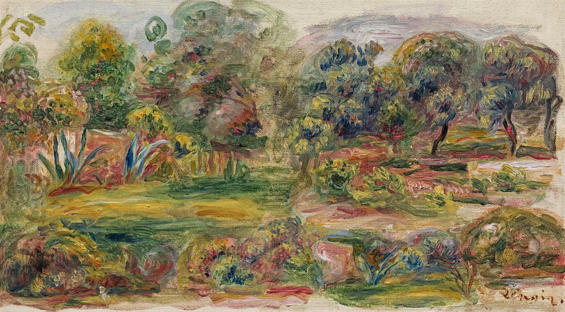 Reproduction du tableau « Paysage du Midi - Pierre-Auguste Renoir » par Alpha Reproduction en peinture à l’huile