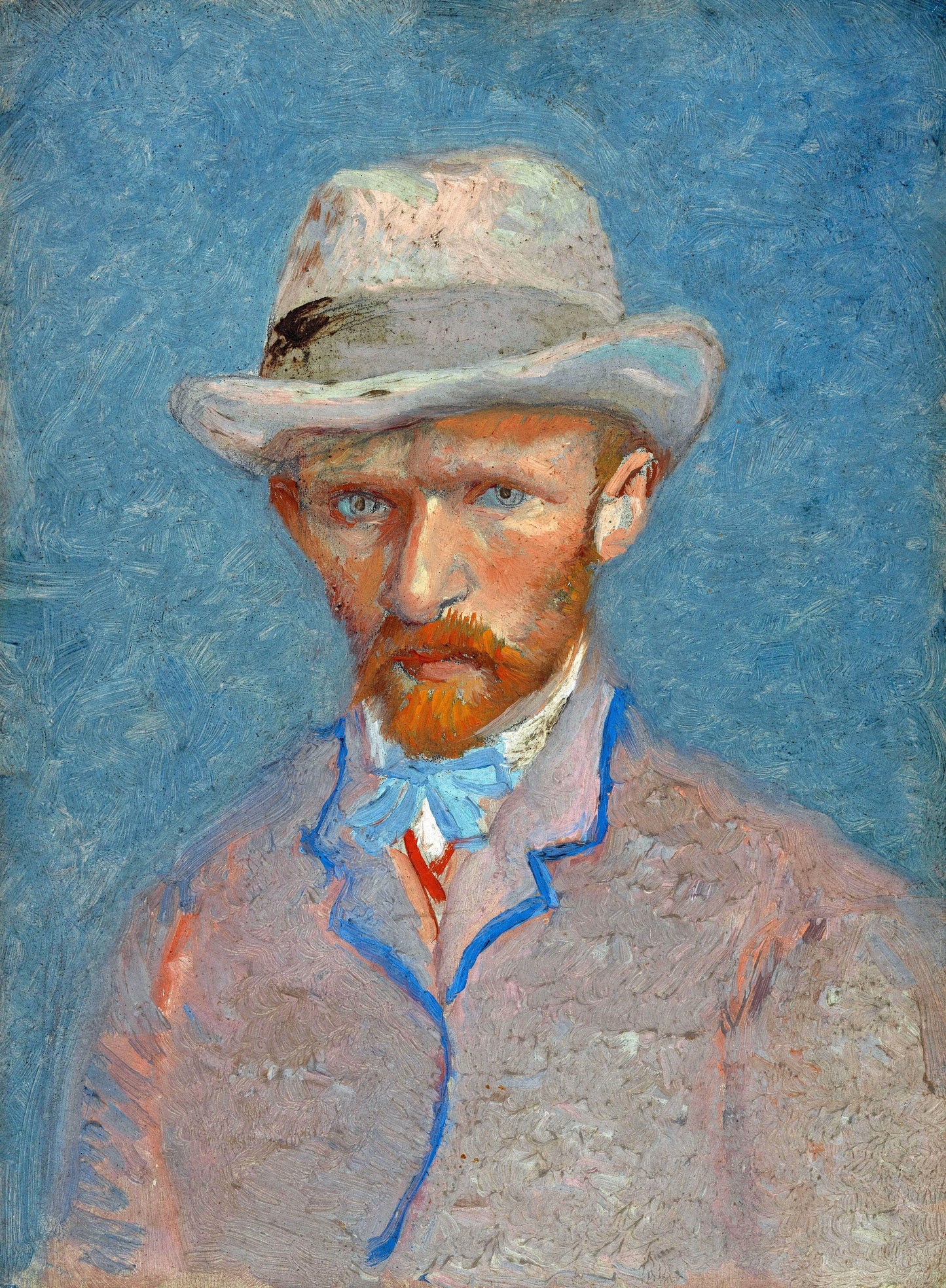 🎩 Autoritratto con cappello di paglia grigio – Vincent van Gogh (1887)