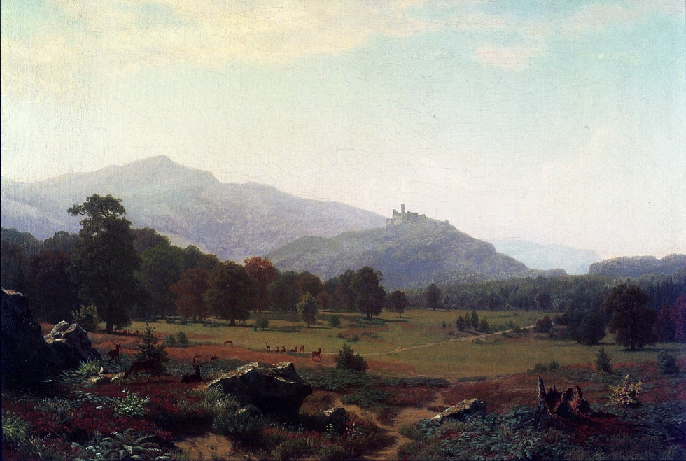 Automne dans les prés de Conway en direction du mont Washington, New Hampshire - Albert Bierstadt
