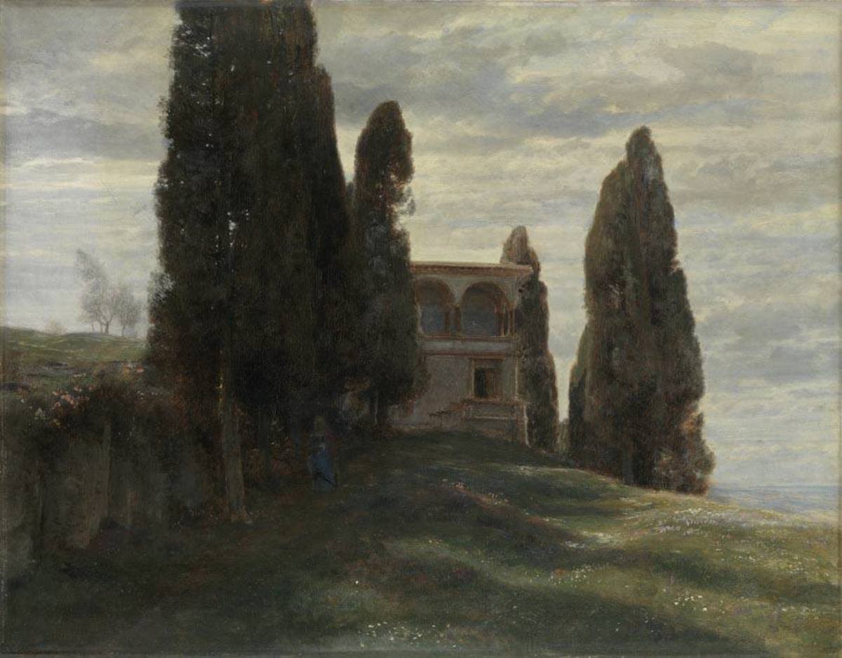 Villa italienne au printemps - Arnold Böcklin