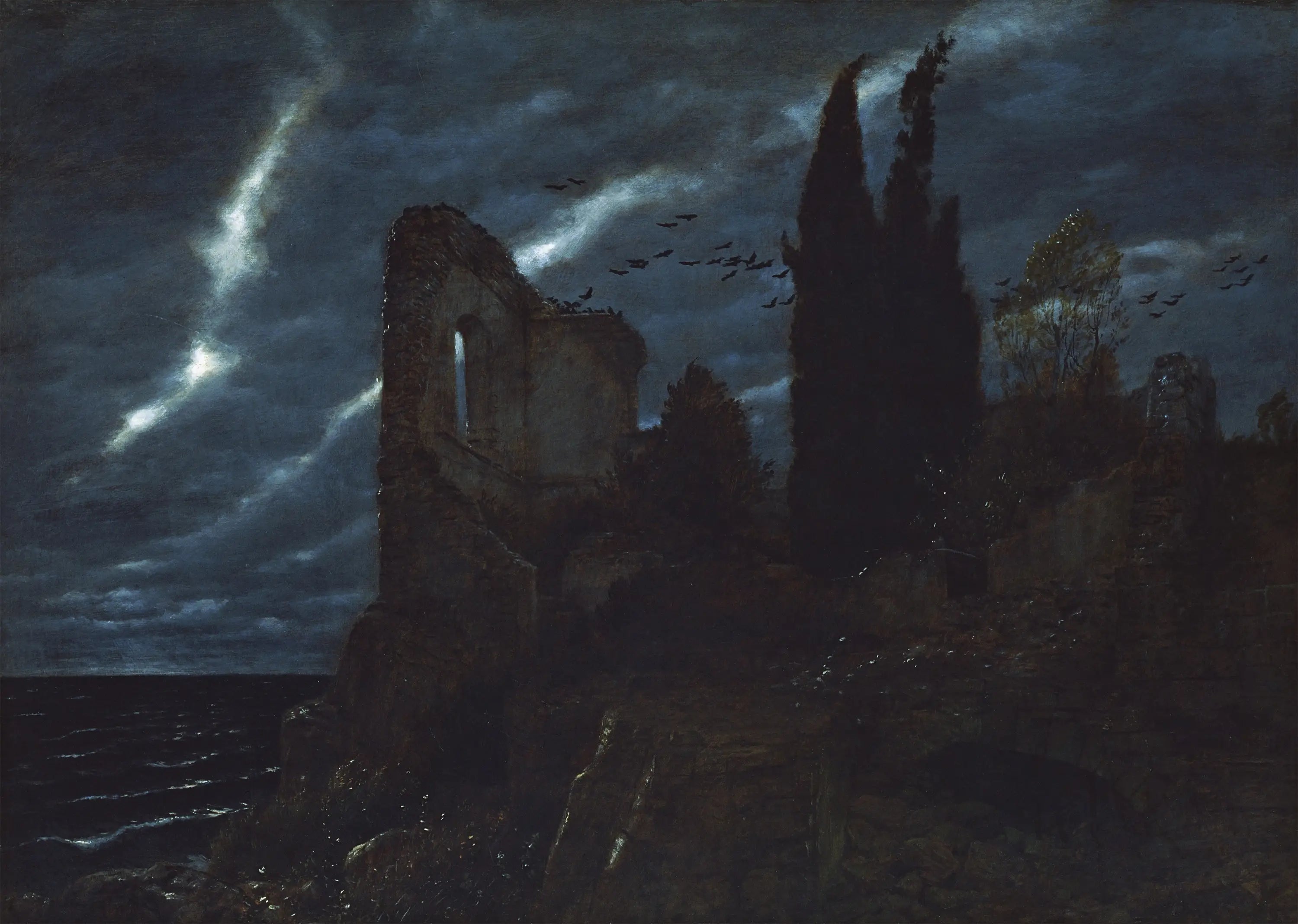 Ruines sur la côte - Arnold Böcklin - Alpha Reproduction