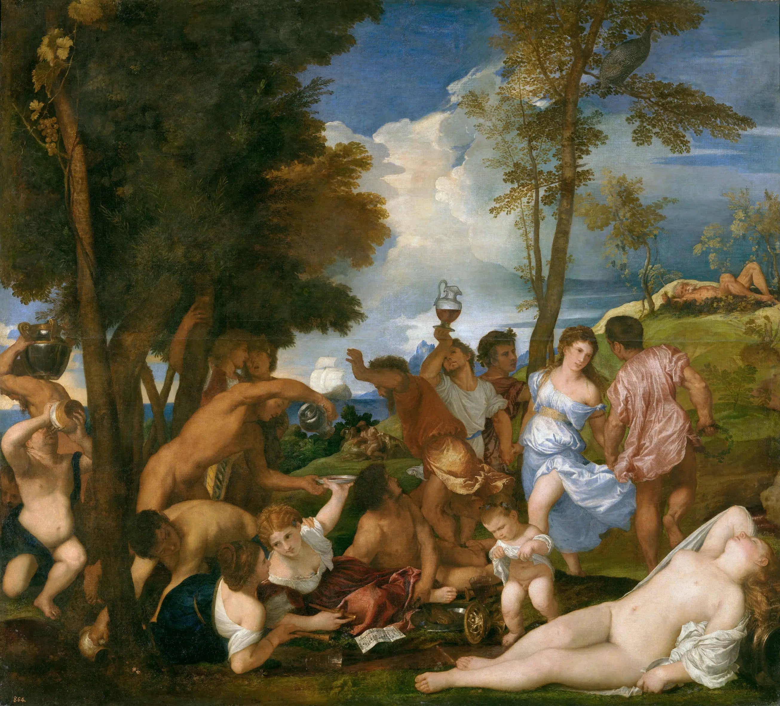 La Bacchanale des Andriens - Titian - Alpha Reproduction