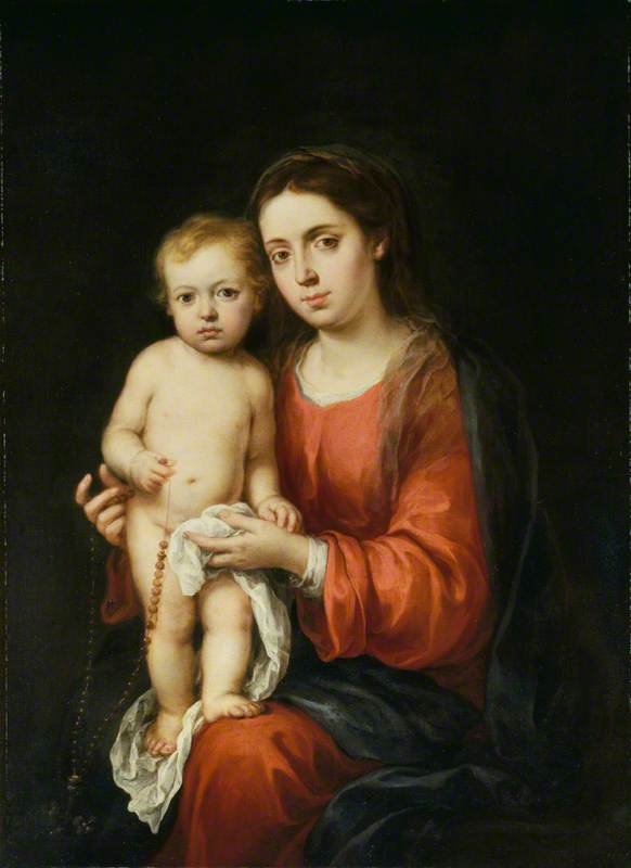 La Vierge à l'Enfant avec un chapelet - Bartolomé Esteban Murillo