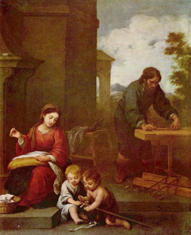 Sacra Famiglia con san Giovanni Battista - Bartolomé Esteban Murillo