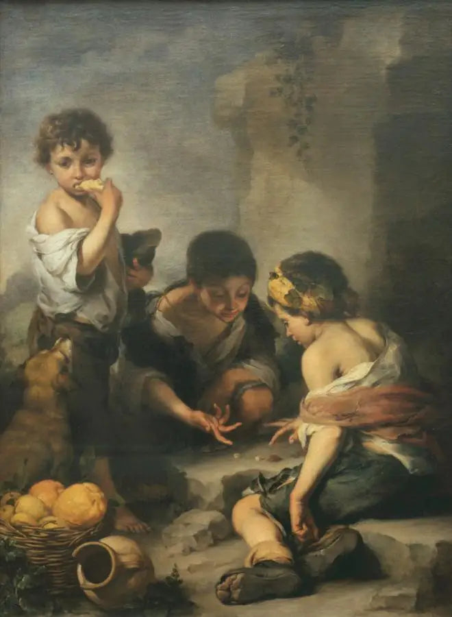 Giovani ragazzi che giocano a dadi - Bartolomé Esteban Murillo