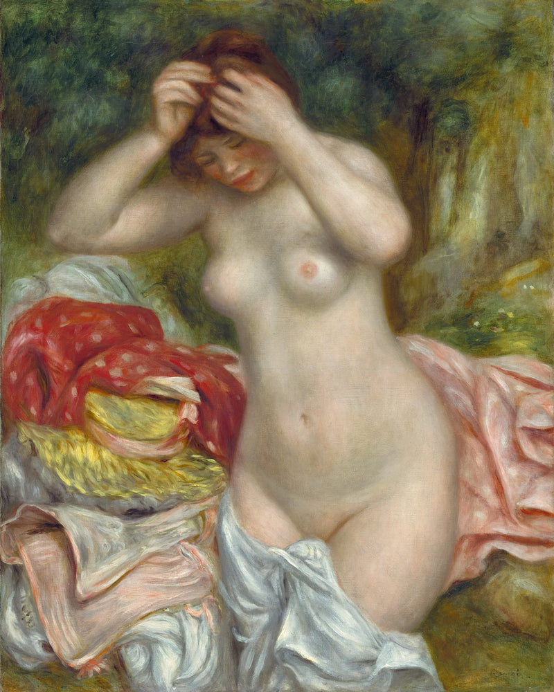 Bagnante che sistema i suoi capelli - Pierre-Auguste Renoir