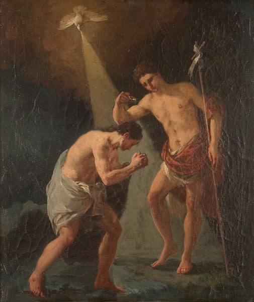 Reproduction du tableau « Baptême du Christ - Francisco de Goya » par Alpha Reproduction en peinture à l’huile