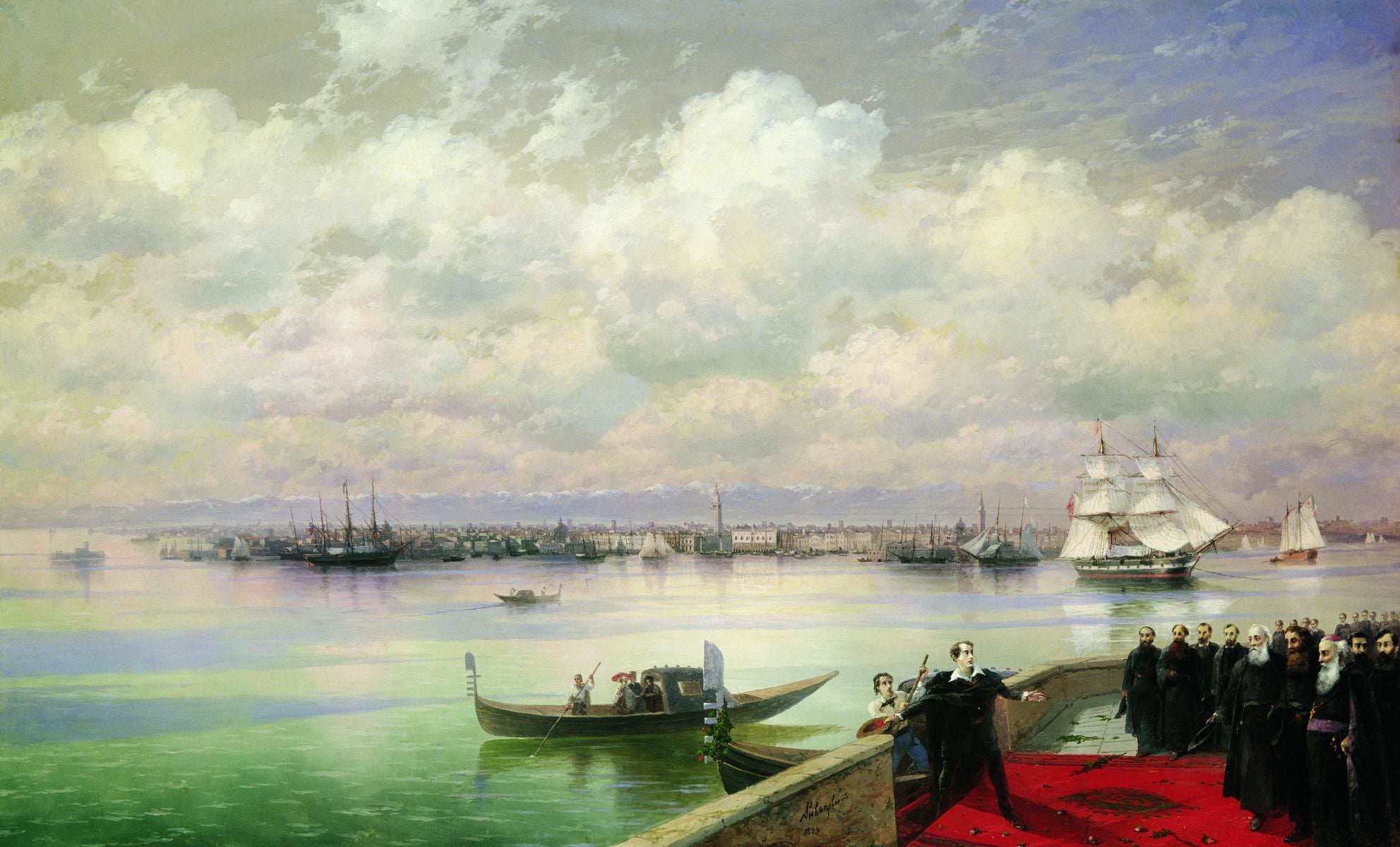 La visite de Byron aux Mekhitaristes à San Lazzaro - Ivan Aïvazovski - Alpha Reproduction