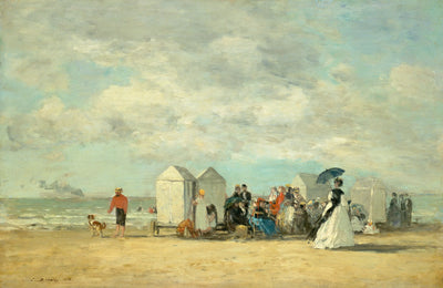 Reproduction du tableau « Scène de plage - Eugène Boudin » par Alpha Reproduction en peinture à l’huile