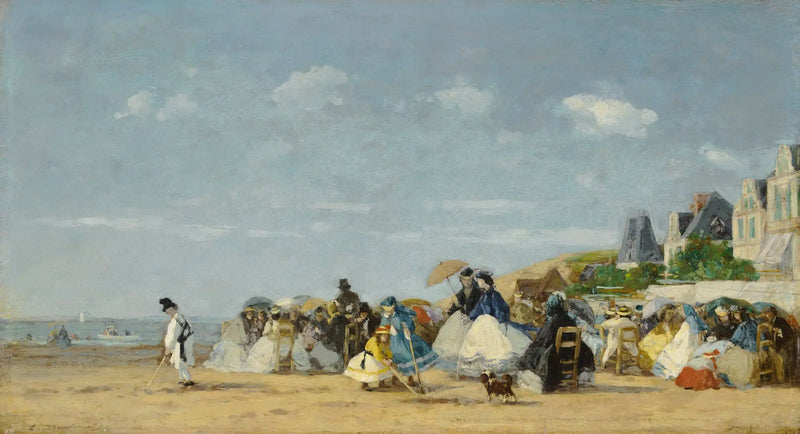 La spiaggia a Trouville - Eugène Boudin