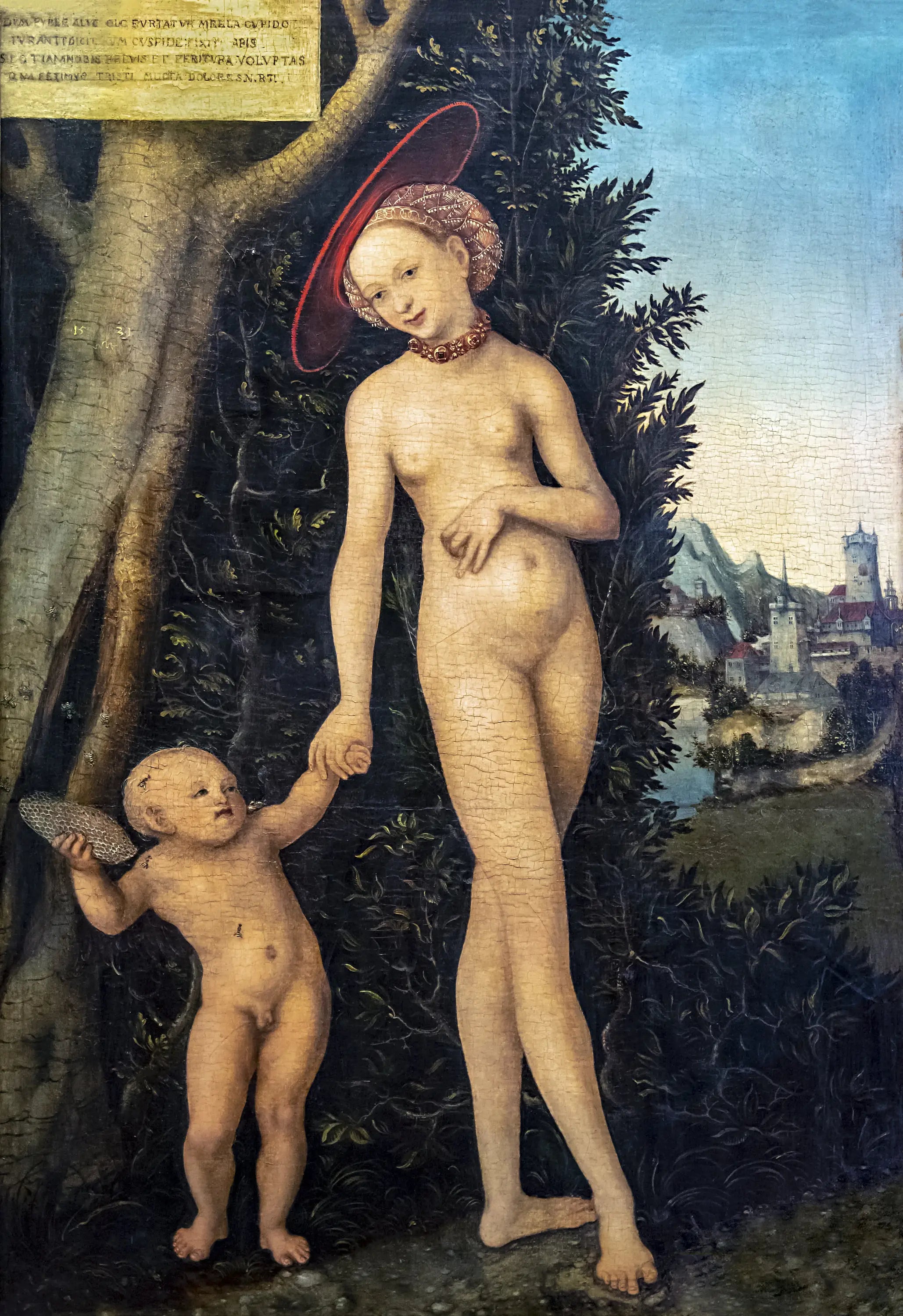 Vénus et Cupidon volant du miel - Lucas Cranach the Elder - Alpha Reproduction