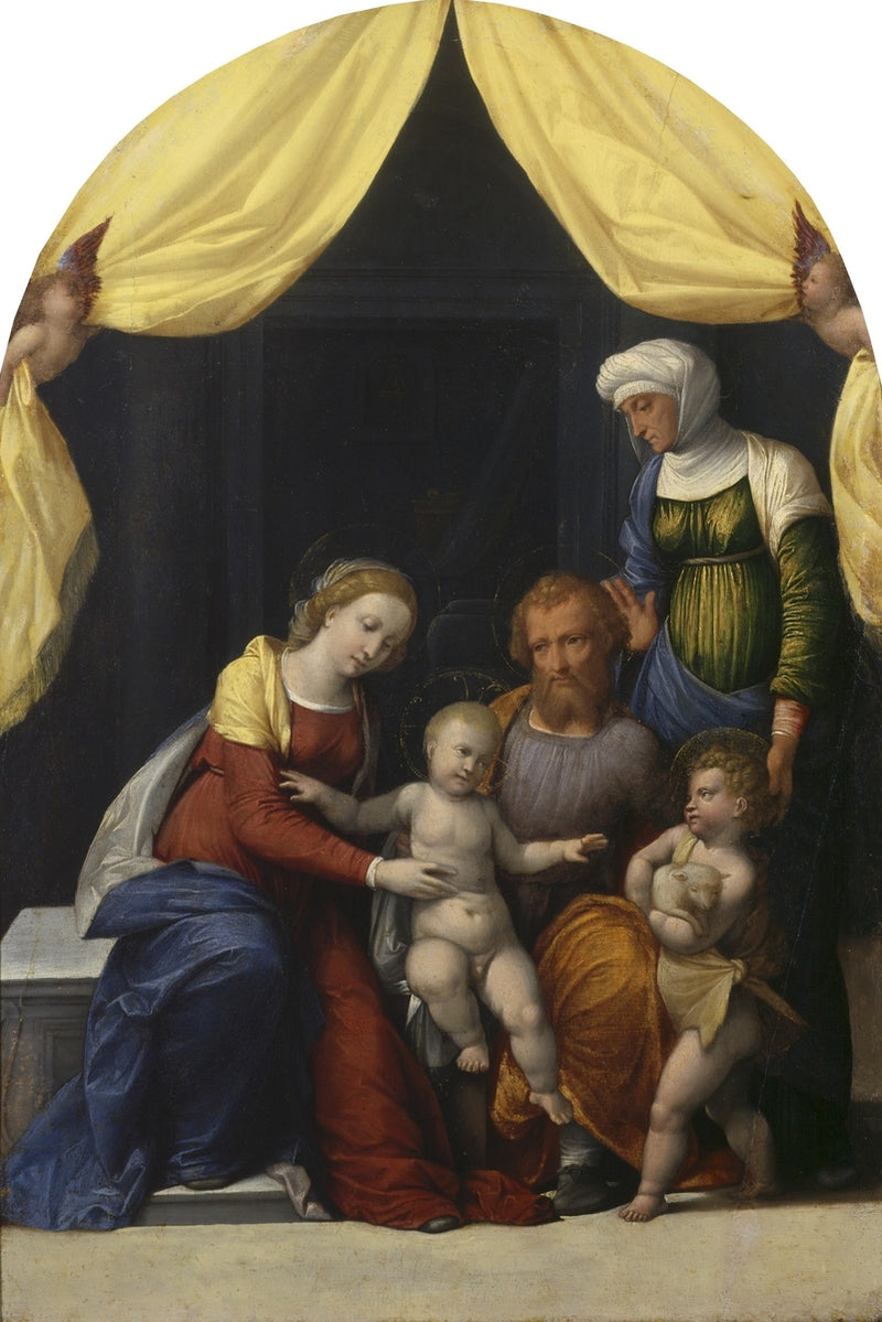 La Sainte Famille avec le petit saint Jean et sainte Élisabeth - Benvenuto Tisi