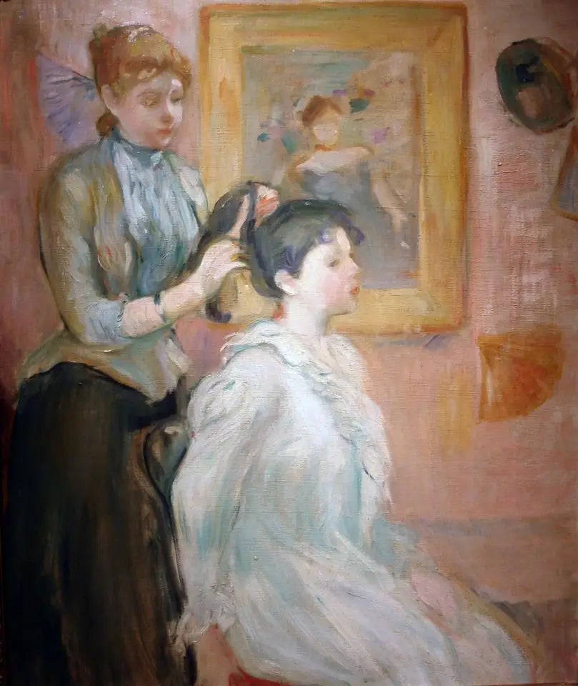 Reproduction du tableau « La Coiffure - Berthe Morisot » par Alpha Reproduction en peinture à l’huile