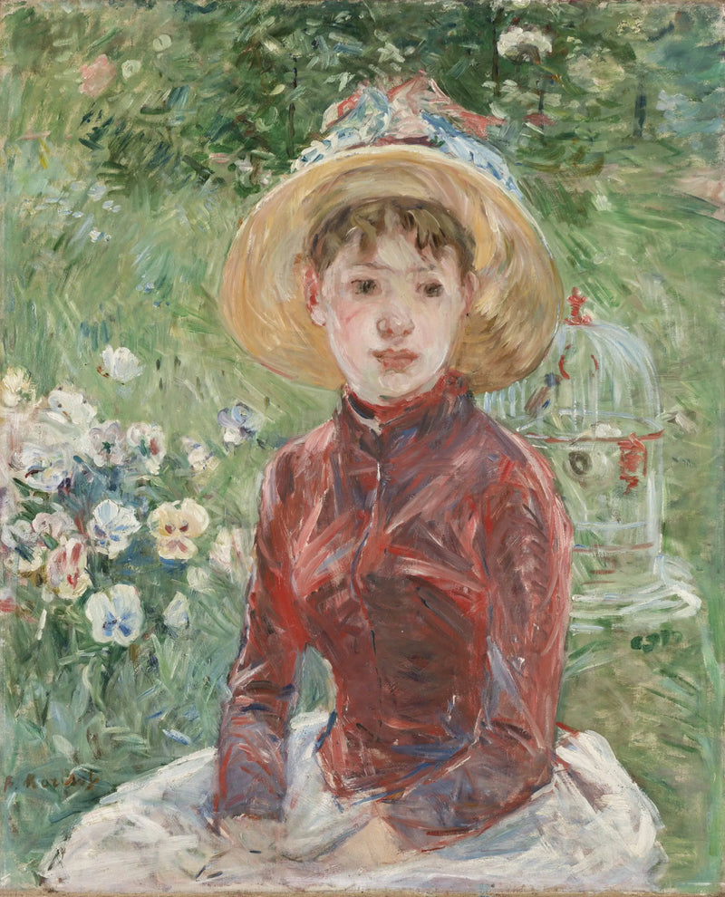 Il corsetto rosso - Berthe Morisot