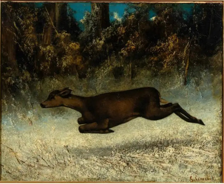 Cervo in corsa - Gustave Courbet