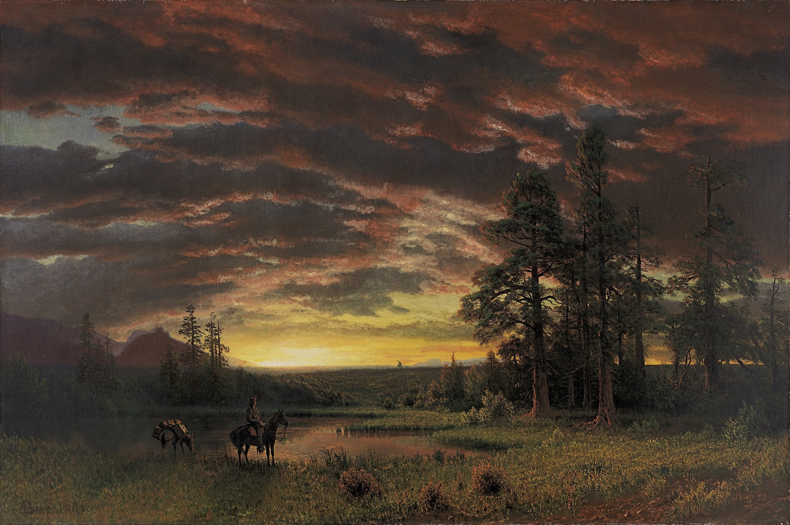 Soirée dans la prairie - Albert Bierstadt