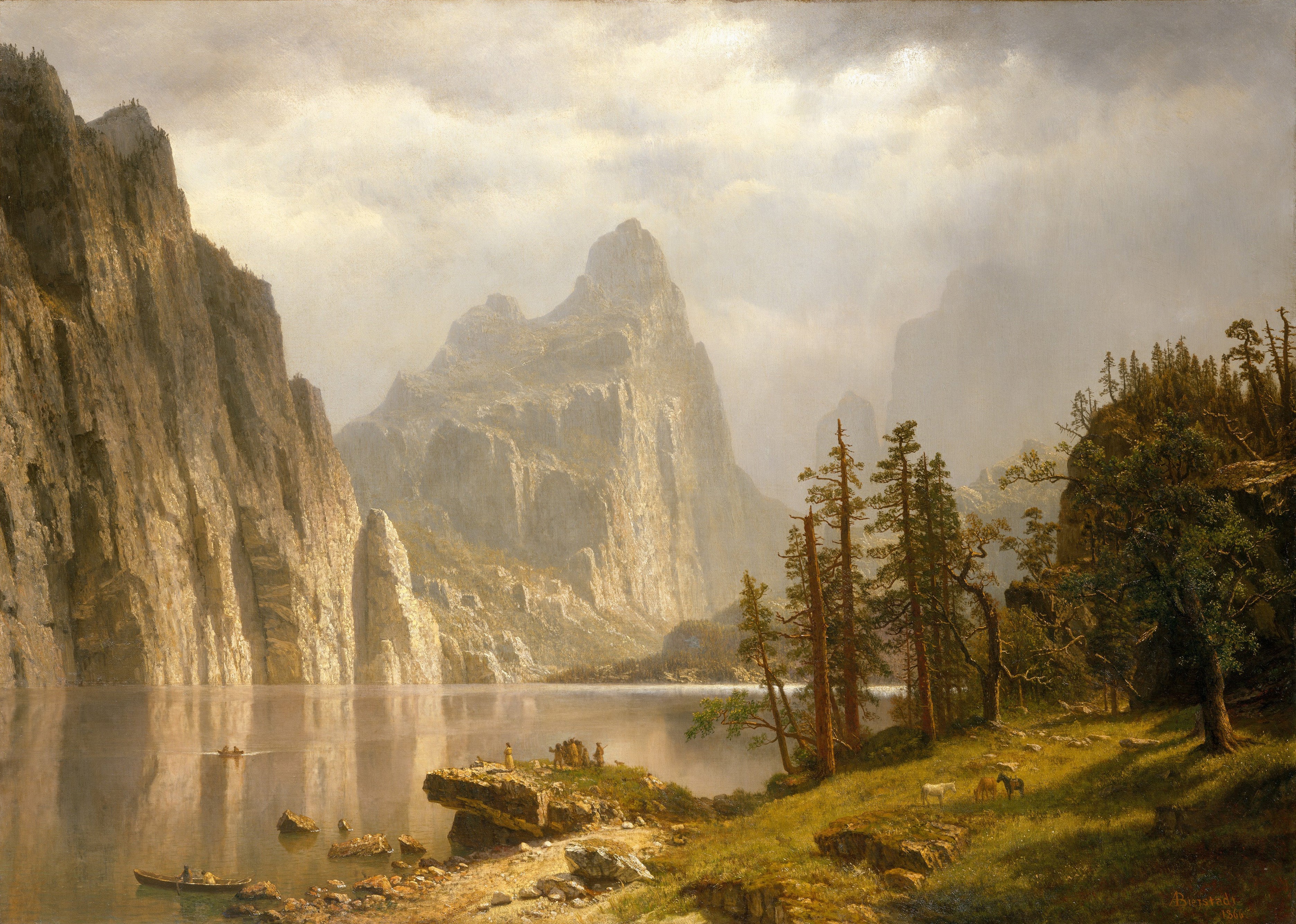 Rivière Merced, vallée de Yosemite - Albert Bierstadt