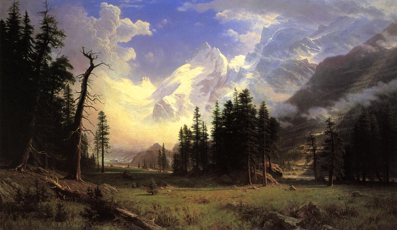Le glacier de Morteratsch Haute-Engadine Vallée Pontresina - Albert Bierstadt