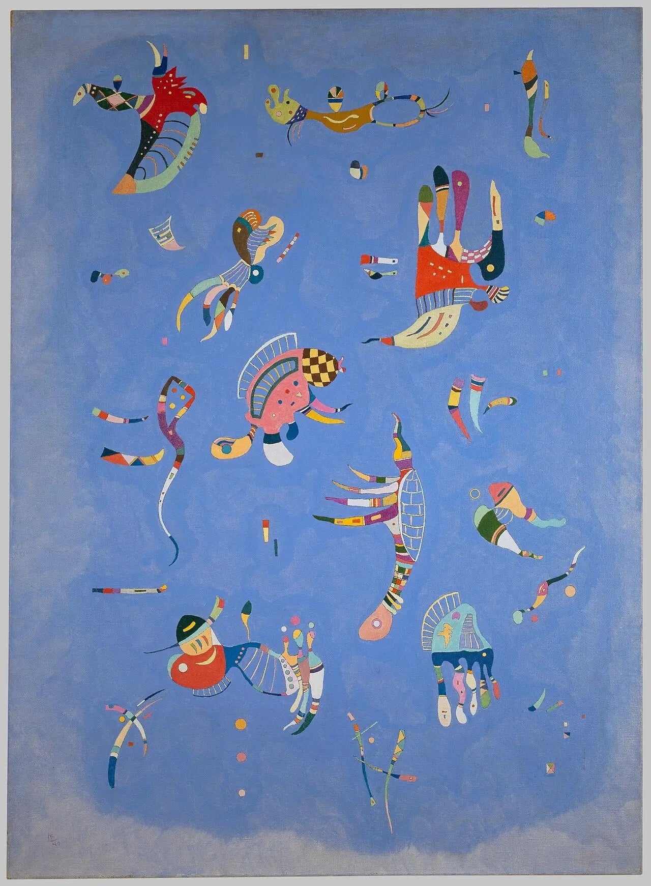 Reproduction du tableau « Bleu de ciel - Vassily Kandinsky » par Alpha Reproduction en peinture à l’huile