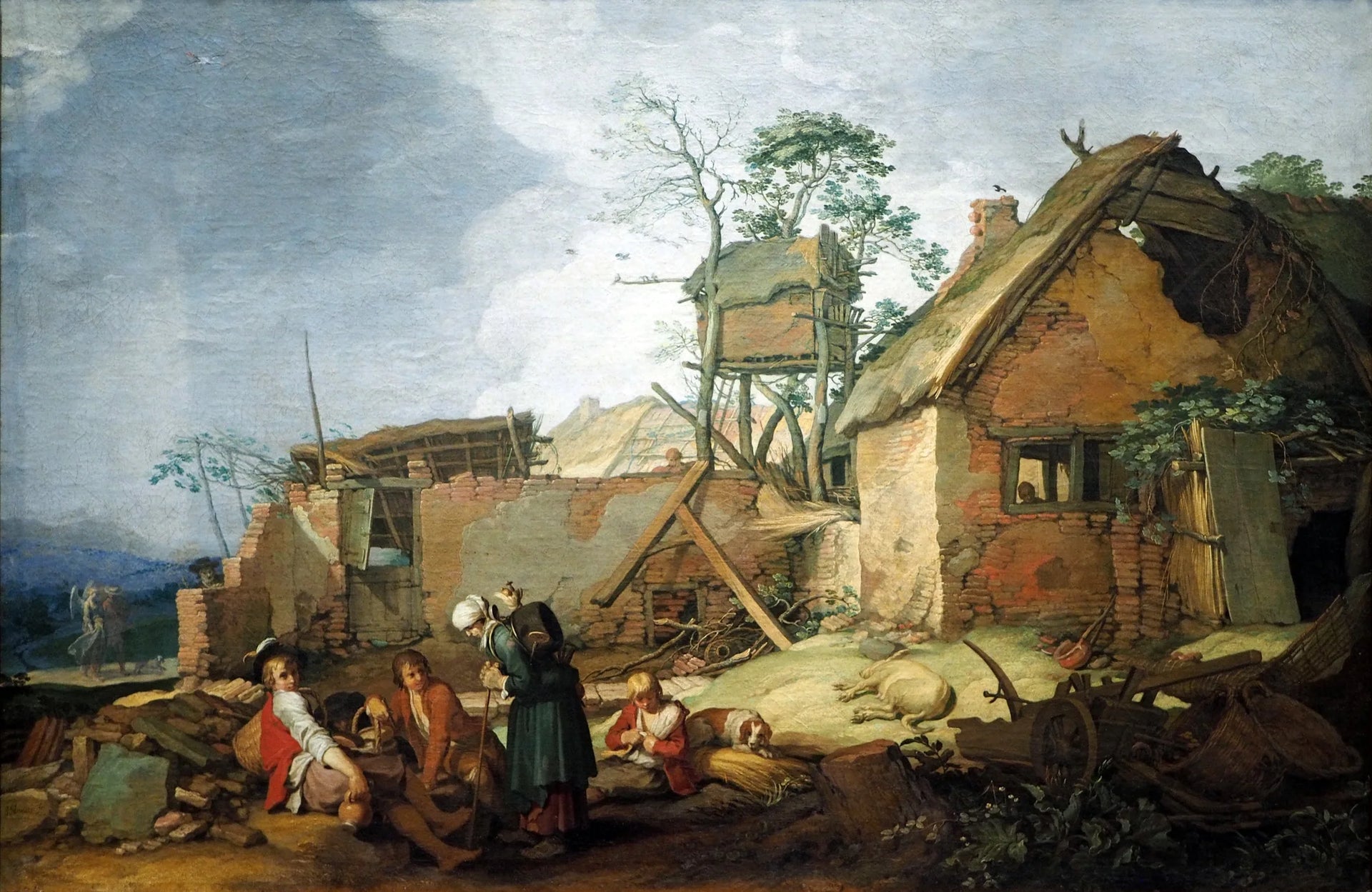 Paysage avec ferme - Abraham Bloemaert image 1 copie de tableau peinte à la main