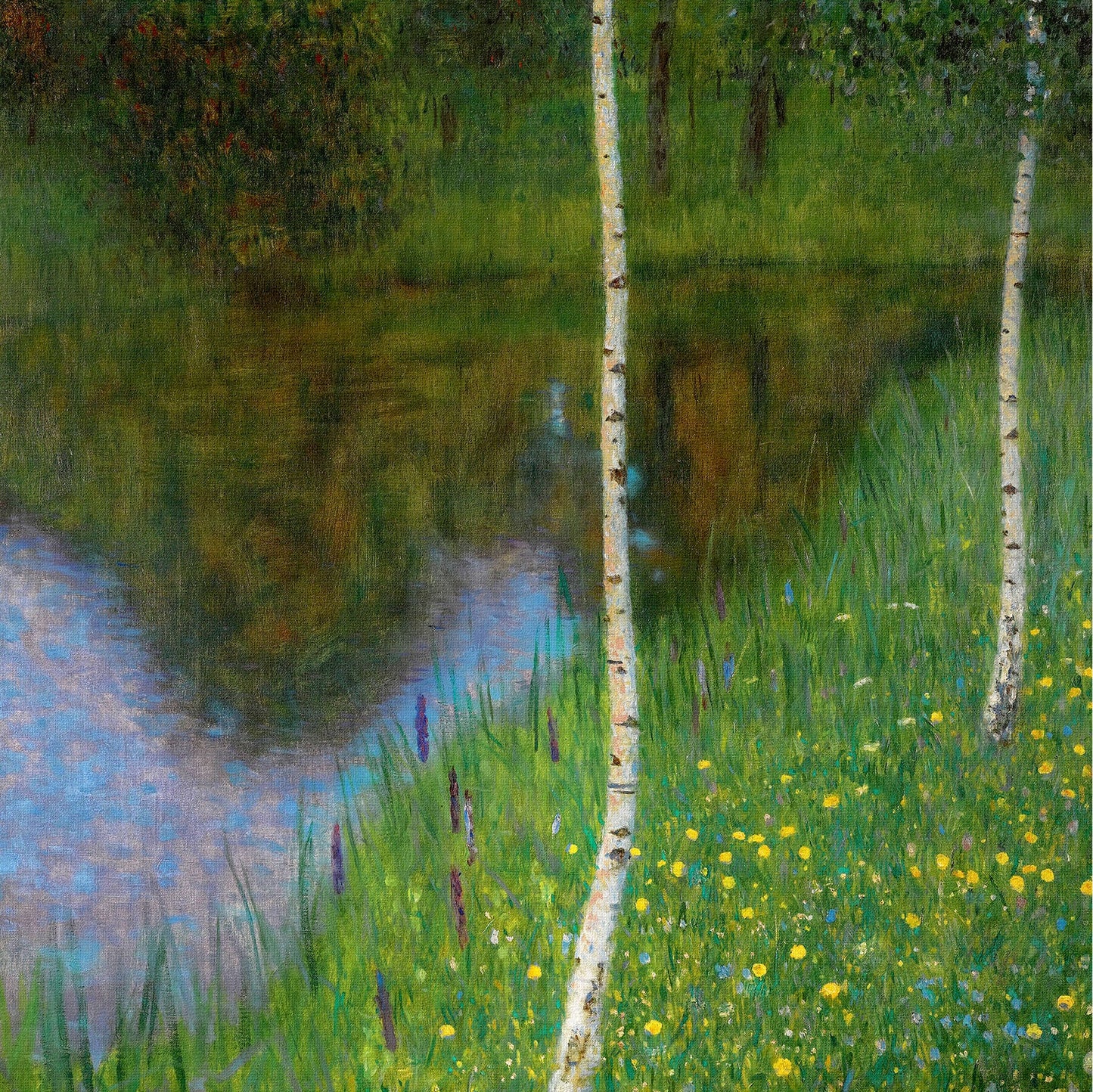 🌳 Riva del lago con betulle – Gustav Klimt (circa 1901)