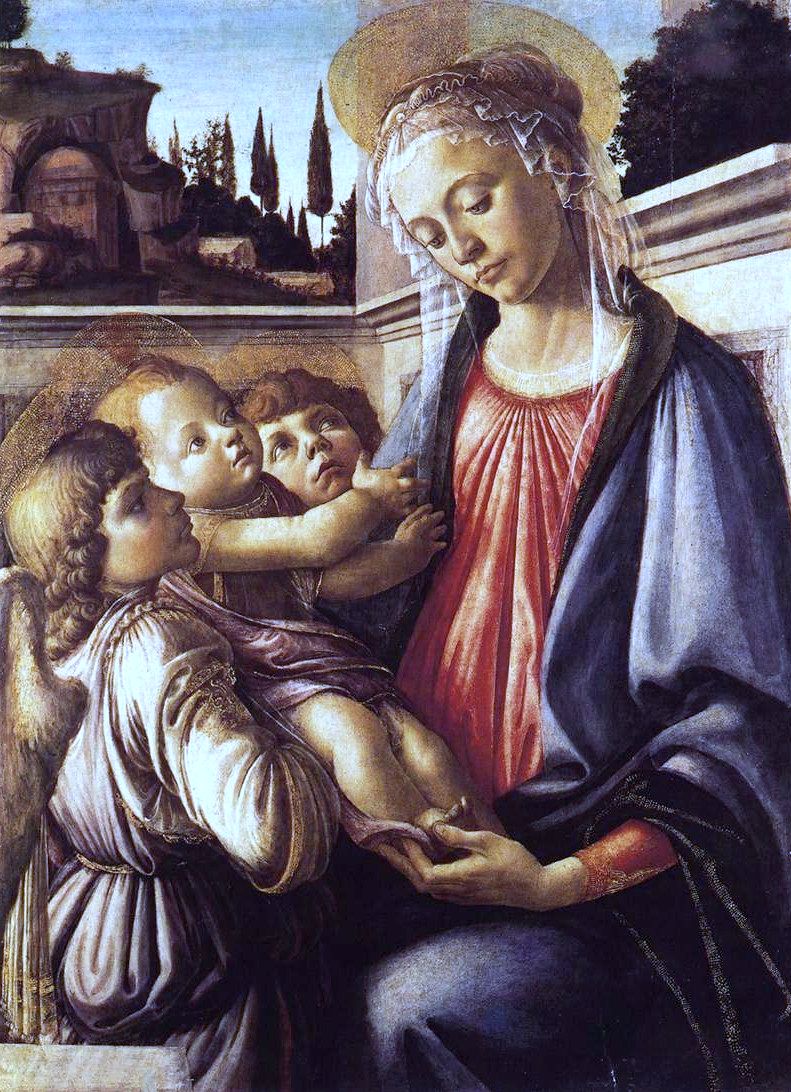 La Vergine con Bambino e Due Angeli - Sandro Botticelli