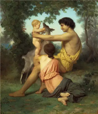 Idillio: Famiglia dell'Antichità/Arcadia - Bouguereau