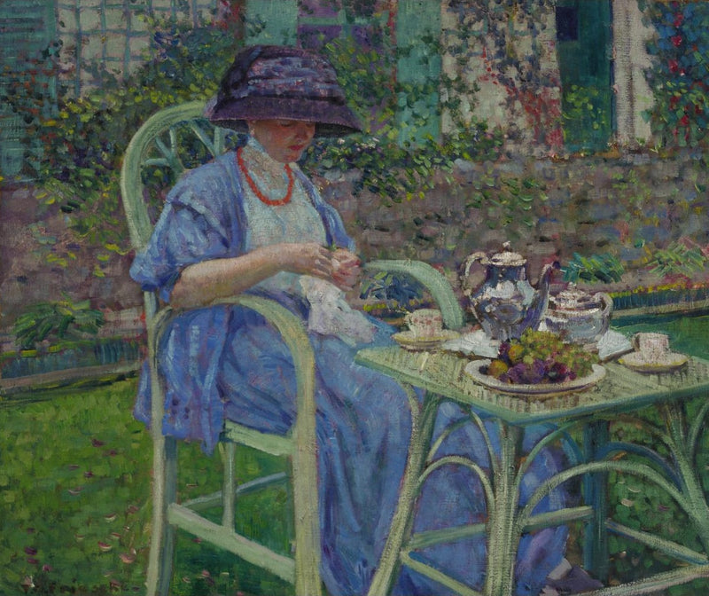 Colazione nel giardino - Frederick Carl Frieseke