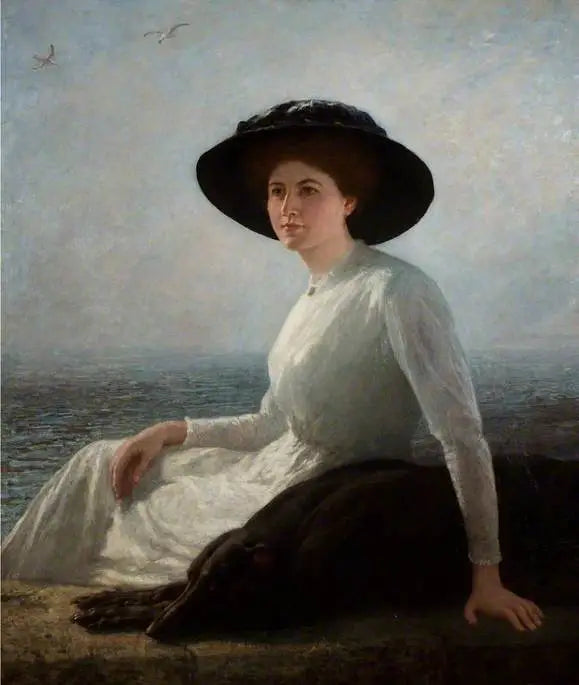 Une étude en noir et blanc Mme Henrietta Riviere (belle-fille de l’artiste) - Briton Rivière - Alpha Reproduction