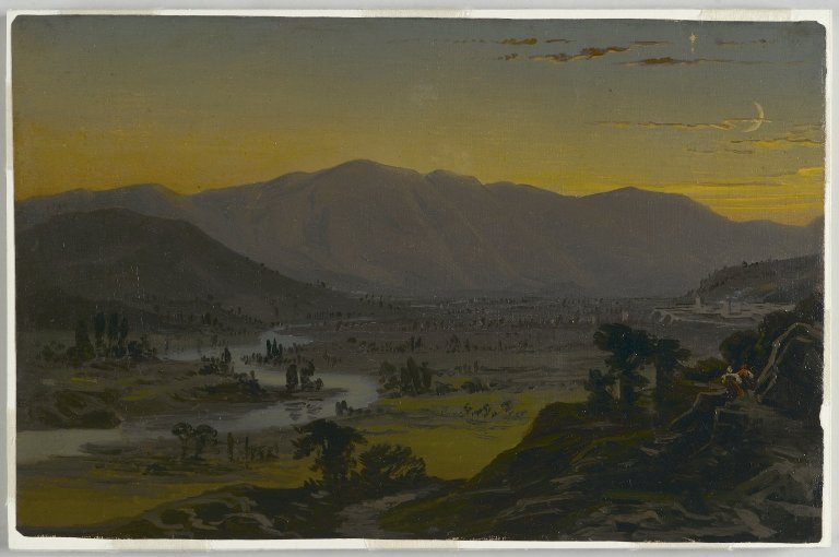 Vallée fluviale au clair de lune – William Trost Richards