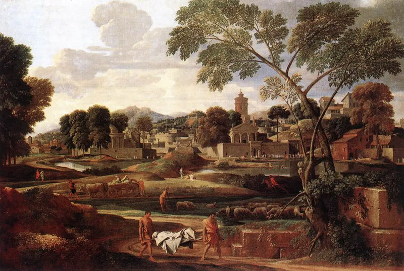 Paesaggio con i funerali di Focione - Nicolas Poussin