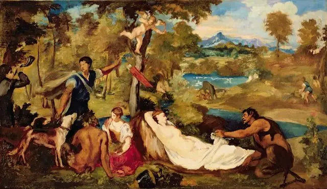 Reproduction du tableau « Jupiter et Antiope - Édouard Manet » par Alpha Reproduction en peinture à l’huile