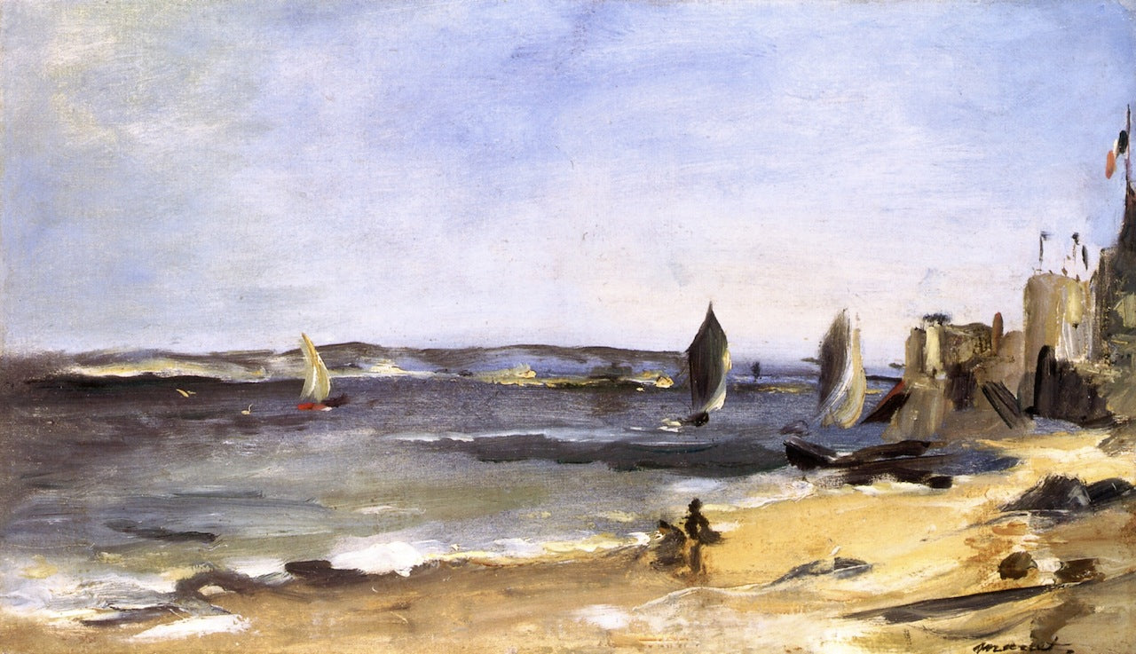 Reproduction du tableau « Arcachon, beau temps - Édouard Manet » par Alpha Reproduction en peinture à l’huile