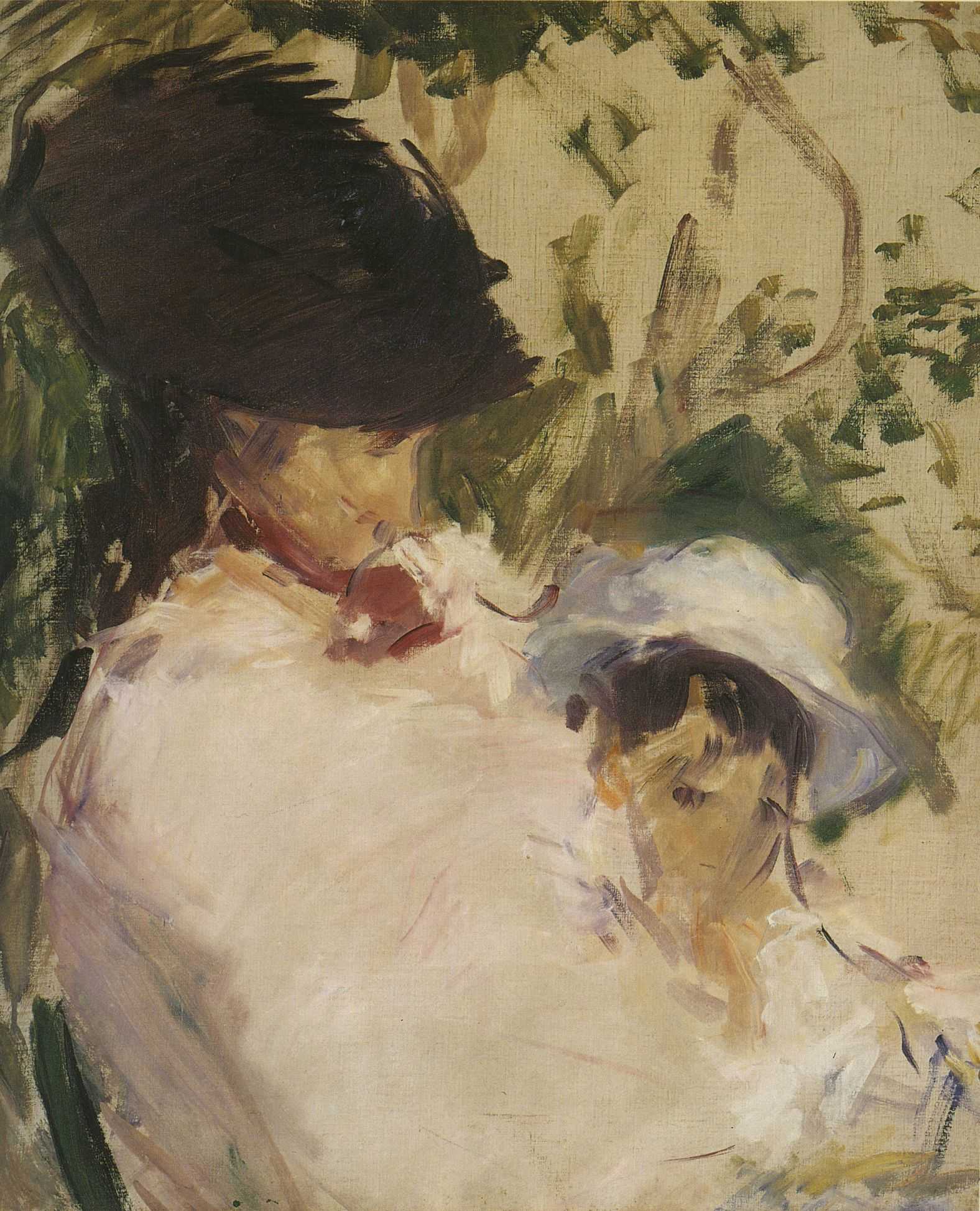 Reproduction du tableau « Jeune fille et enfant - Édouard Manet » par Alpha Reproduction en peinture à l’huile