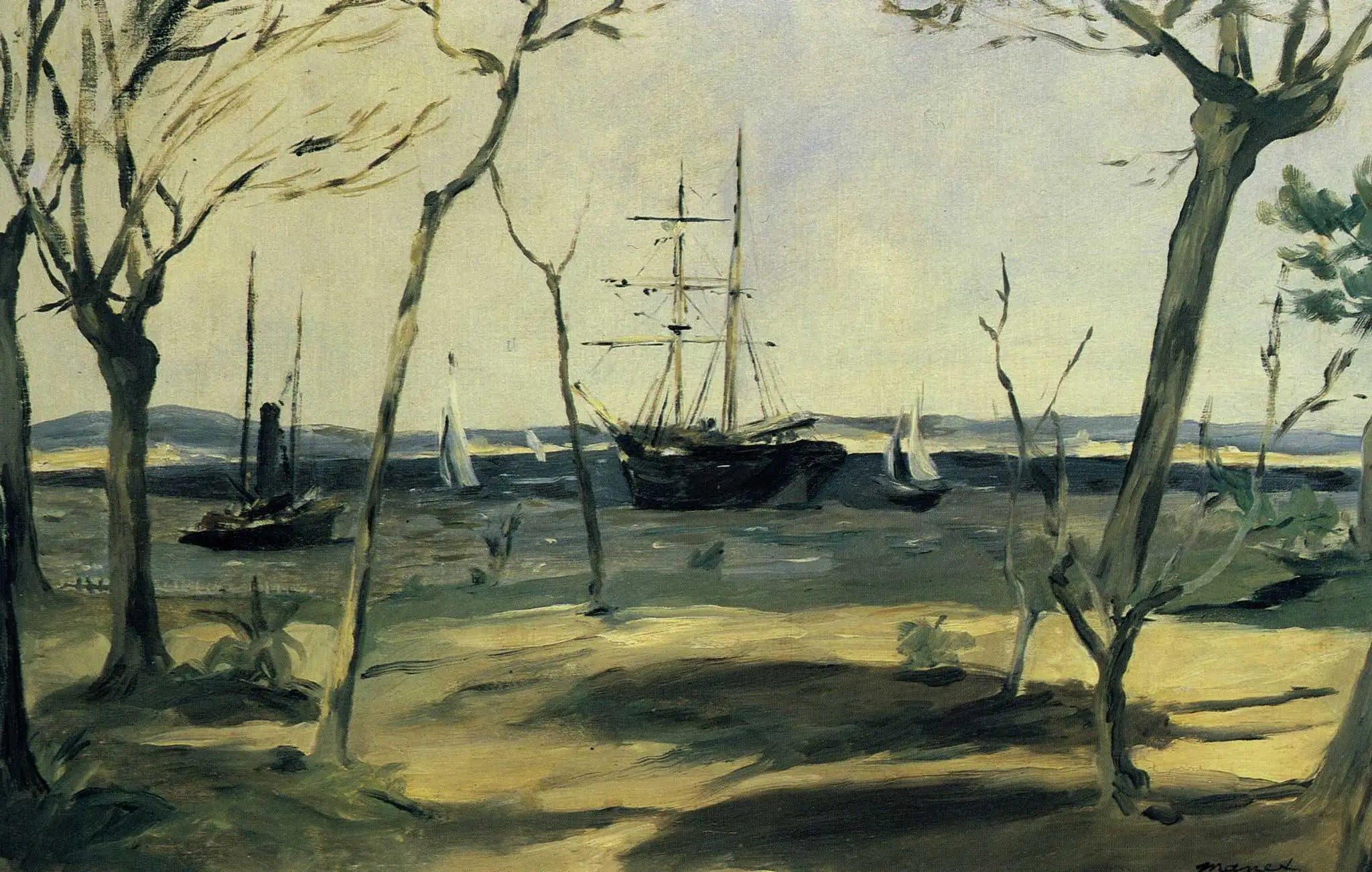 Reproduction du tableau « Le Bassin d'Arcachon - Édouard Manet » par Alpha Reproduction en peinture à l’huile