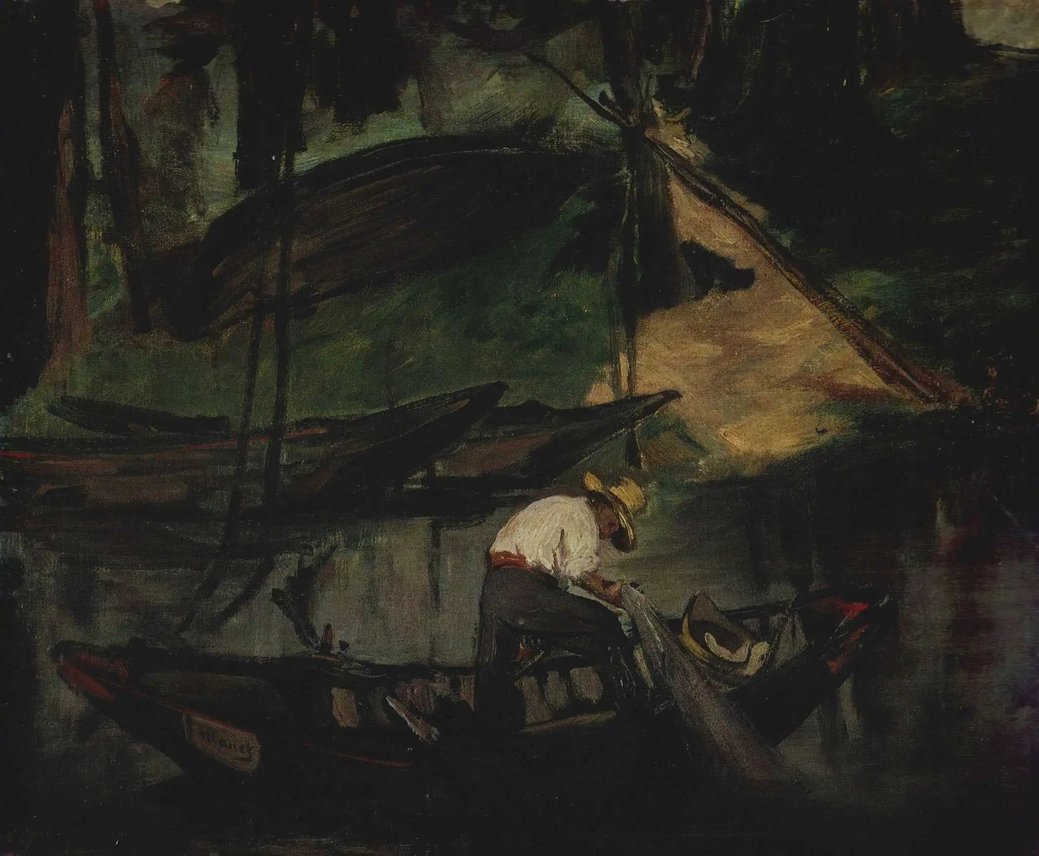 Reproduction du tableau « Le pêcheur - Édouard Manet » par Alpha Reproduction en peinture à l’huile