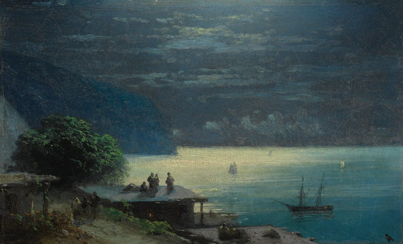 La costa della Crimea al chiaro di luna - Ivan Aïvazovski