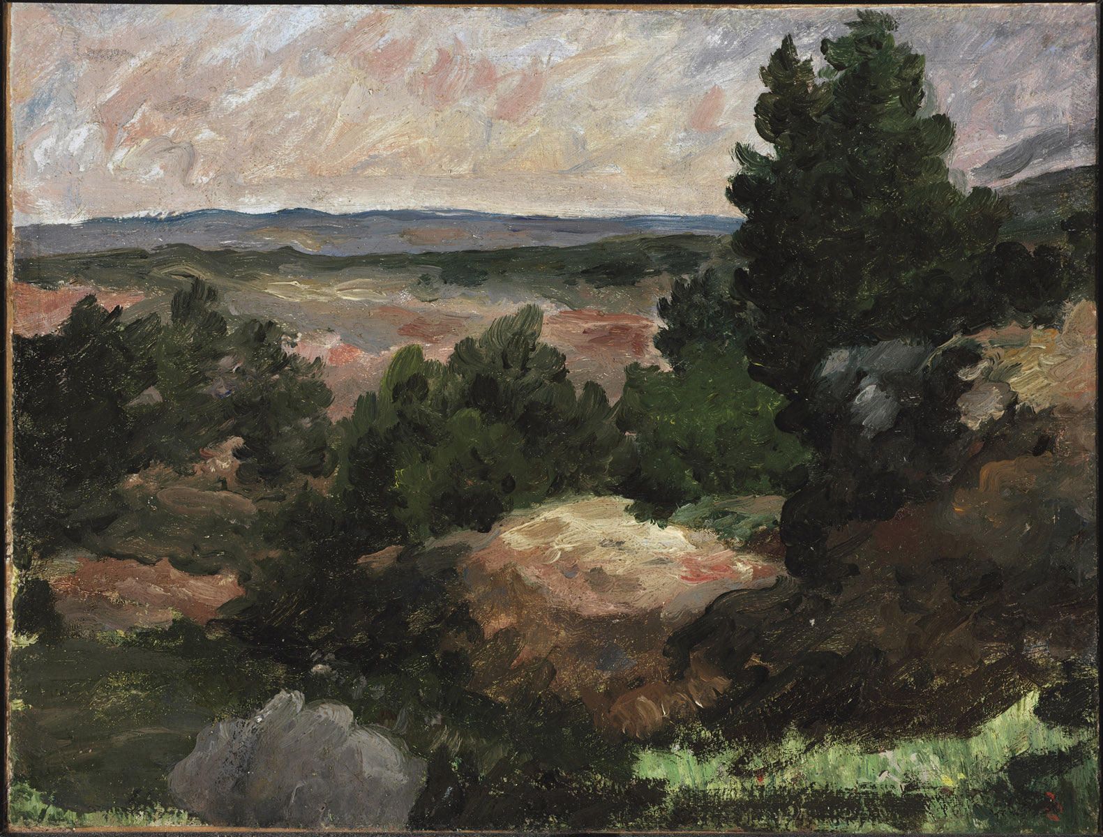 Reproduction du tableau « Paysage - Paul Cézanne » par Alpha Reproduction en peinture à l’huile