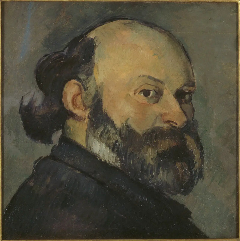 Ritratto dell'artista che guarda oltre la spalla - Paul Cézanne