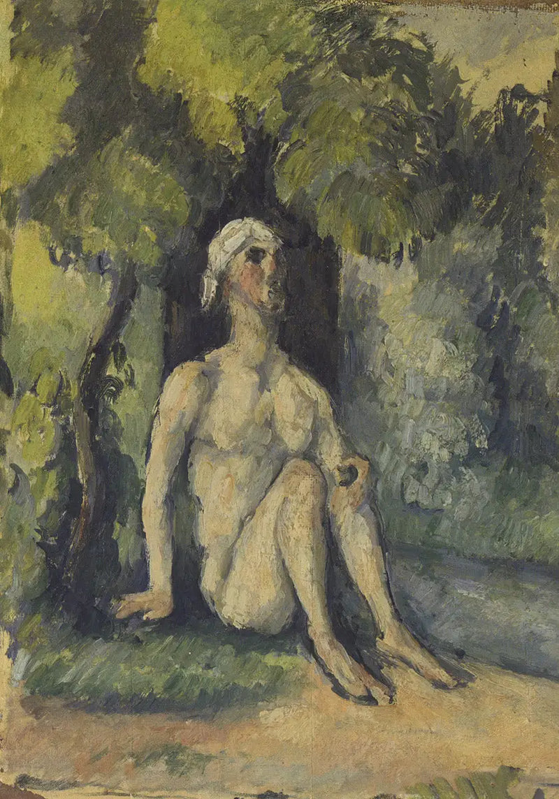 Bagnante seduta al bordo dell'acqua - Paul Cézanne