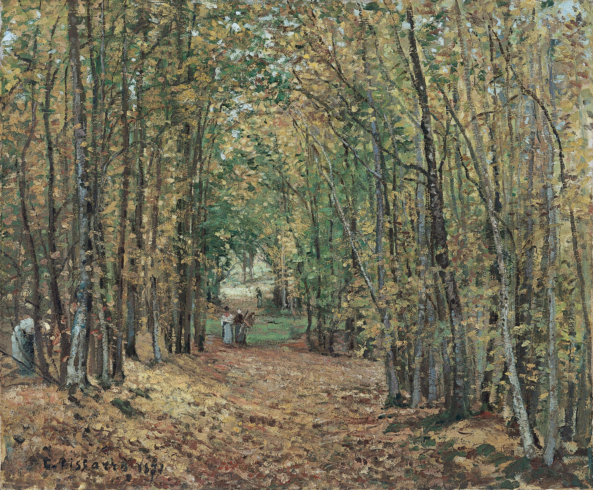 Reproduction du tableau « Allée dans le parc de Marly - Camille Pissarro » par Alpha Reproduction en peinture à l’huile
