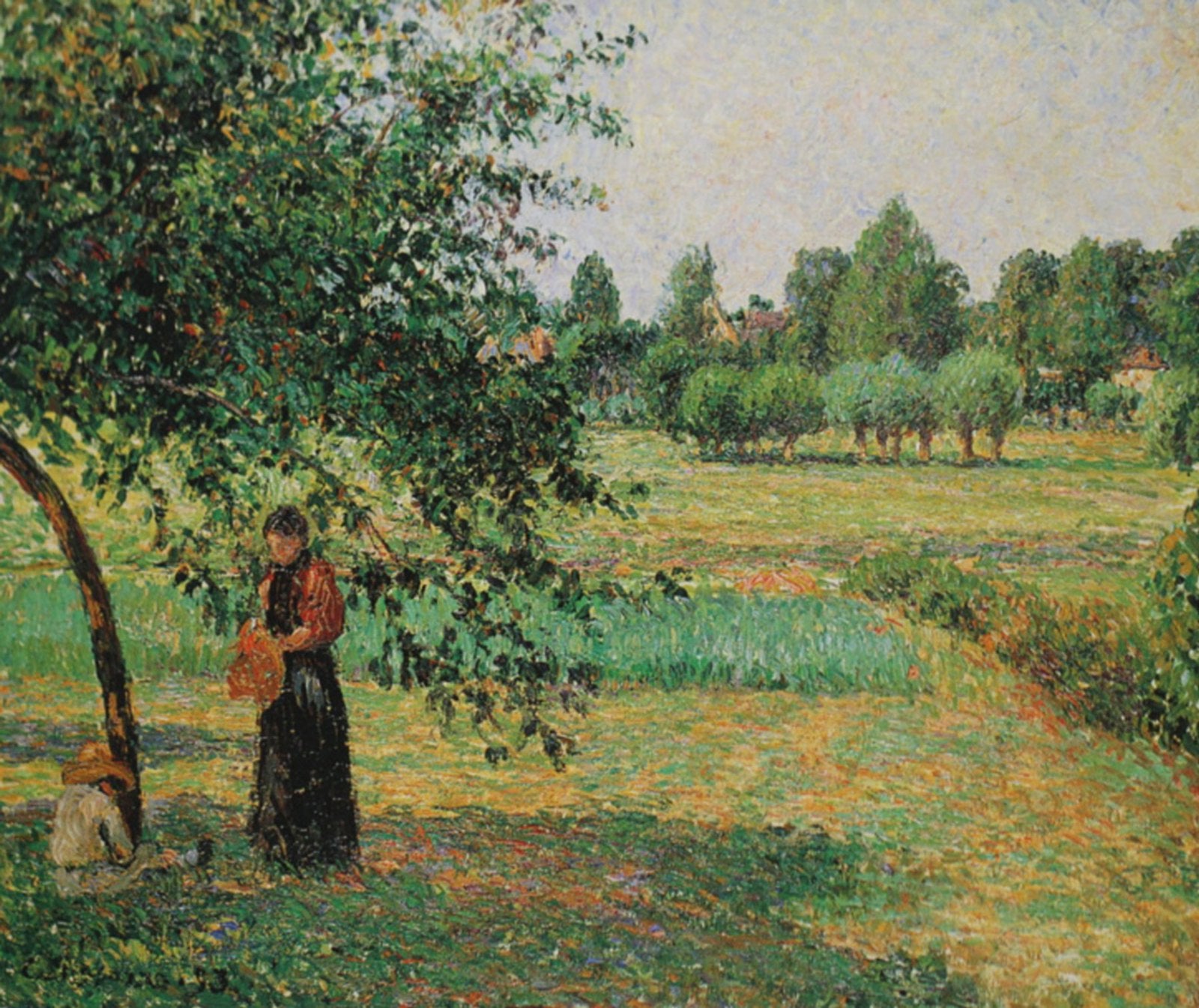 Reproduction du tableau « Dans le pré - Camille Pissarro » par Alpha Reproduction en peinture à l’huile