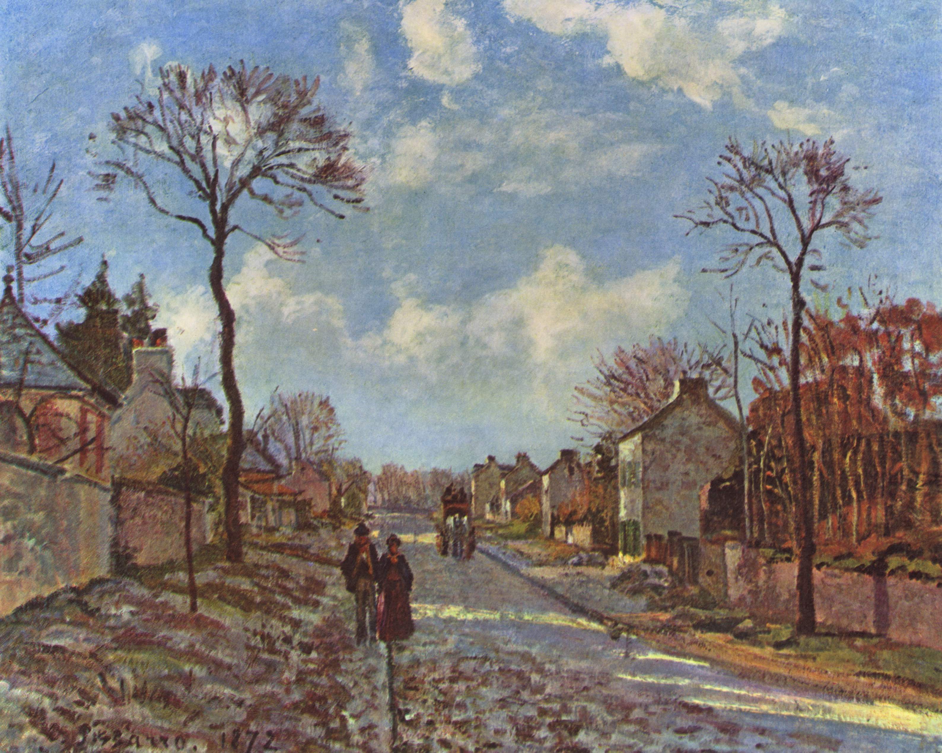 Reproduction du tableau « La Route de Louveciennes - Camille Pissarro » par Alpha Reproduction en peinture à l’huile