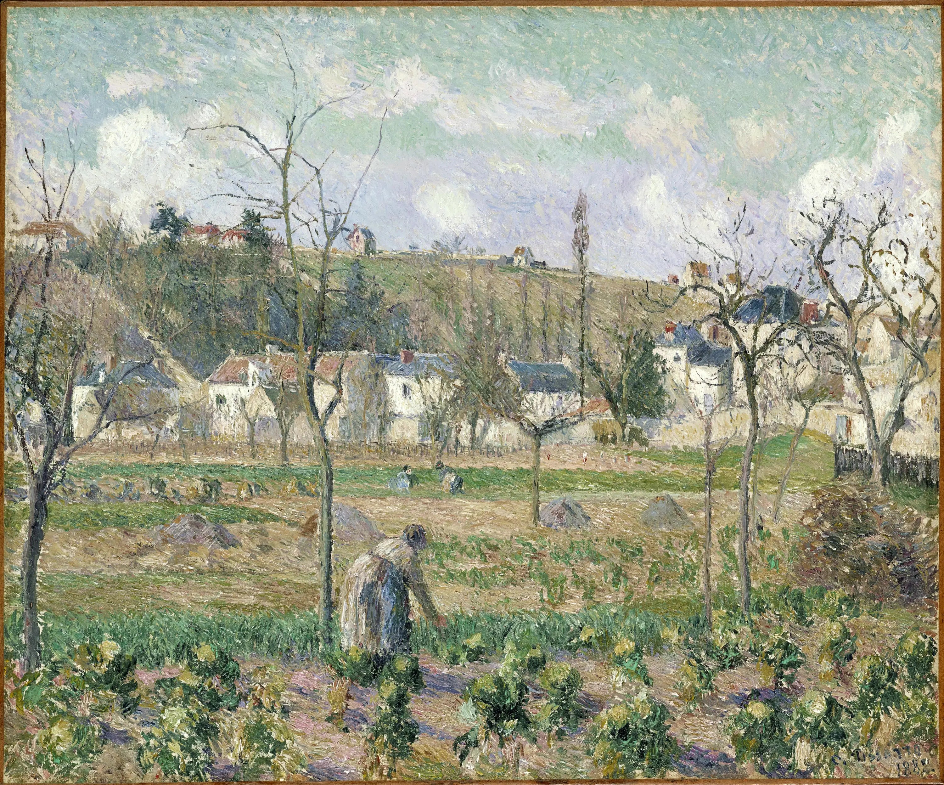 Reproduction du tableau « Le jardin de Maubuisson, Pontoise, la mère Bellette - Camille Pissarro » par Alpha Reproduction en peinture à l’huile