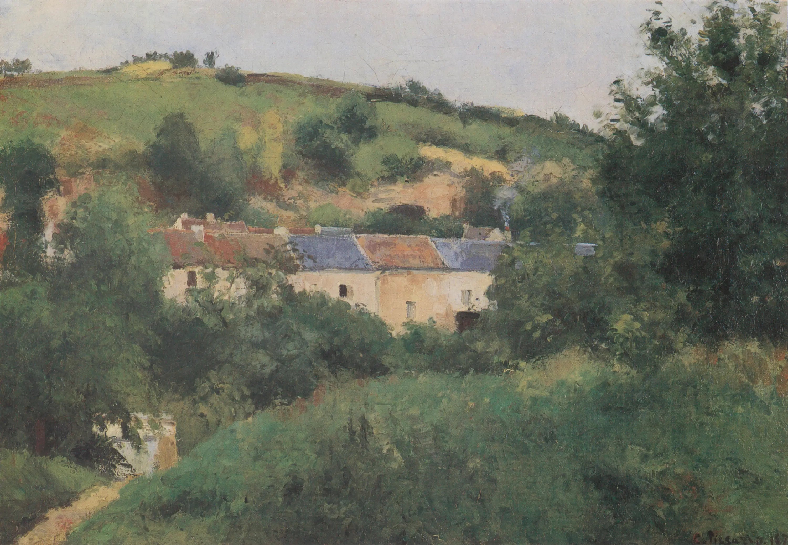 Reproduction du tableau « Le Sentier du village - Camille Pissarro » par Alpha Reproduction en peinture à l’huile