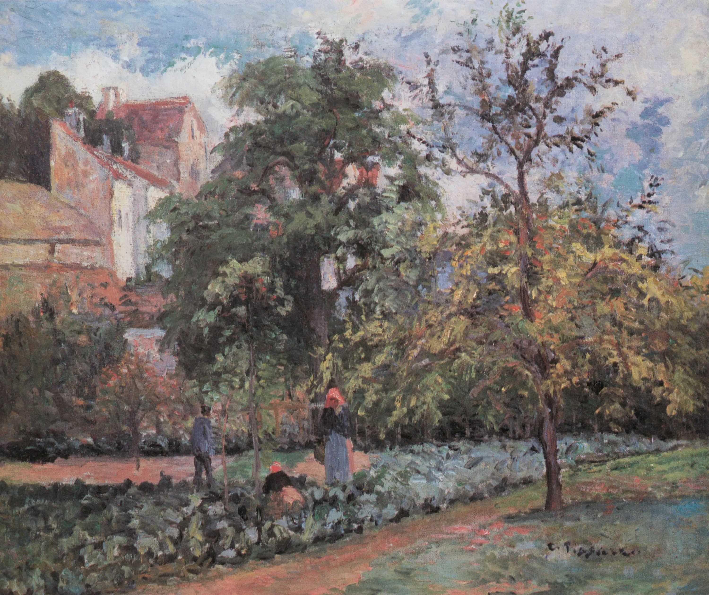 Reproduction du tableau « Le Verger à Maubuisson, Pontoise - Camille Pissarro » par Alpha Reproduction en peinture à l’huile
