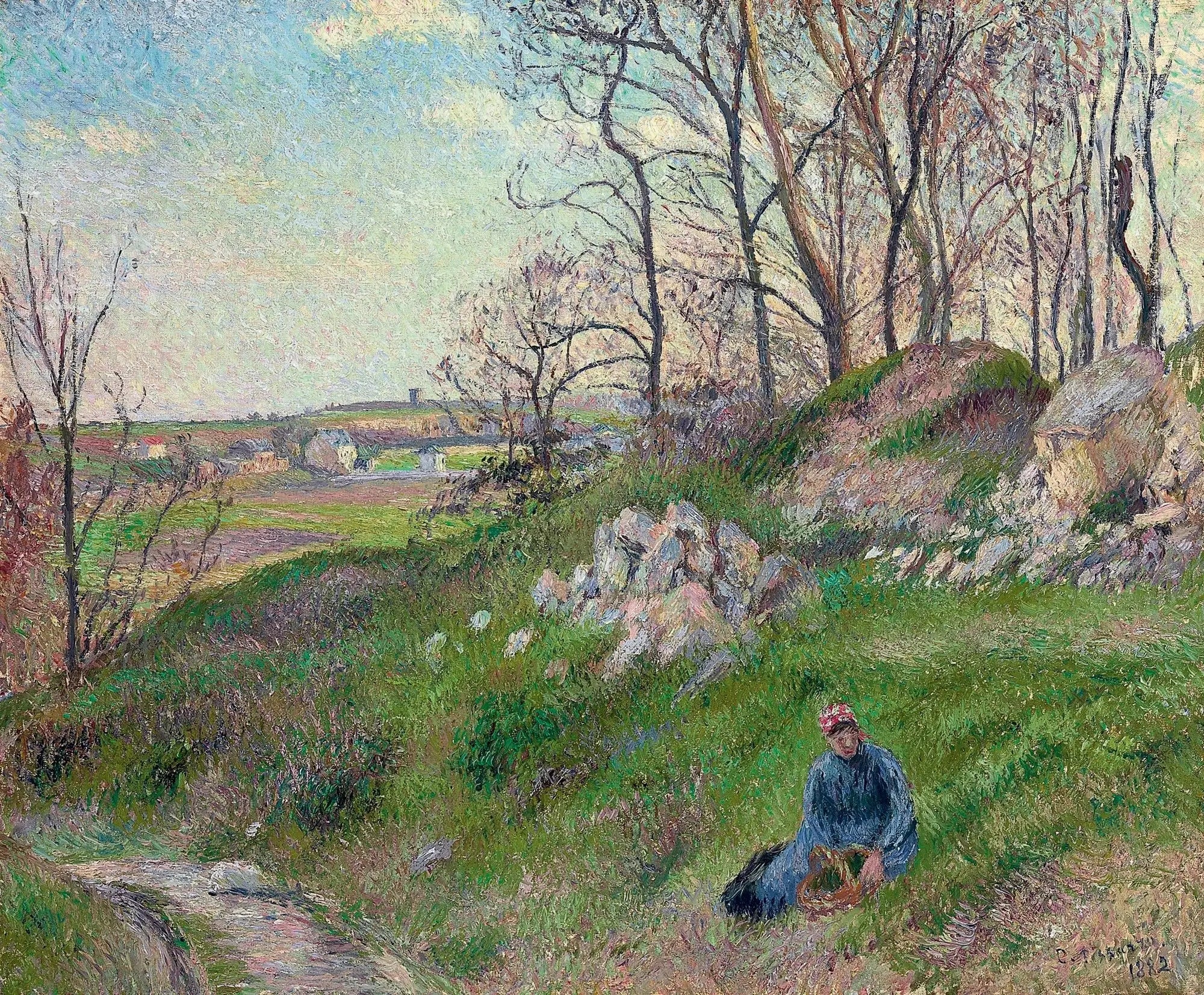 Reproduction du tableau « Les carrières du Chou, Pontoise - Camille Pissarro » par Alpha Reproduction en peinture à l’huile