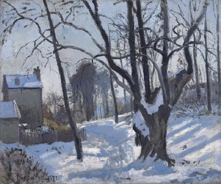 Sentiero dei Creux, Louveciennes, neve - Camille Pissarro
